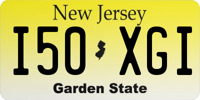 NJ license plate I50XGI