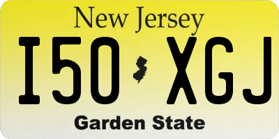 NJ license plate I50XGJ