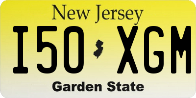 NJ license plate I50XGM