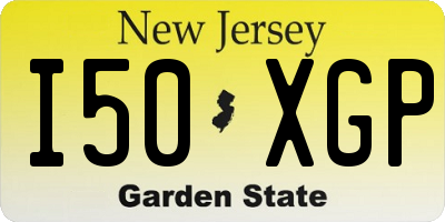 NJ license plate I50XGP