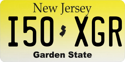 NJ license plate I50XGR