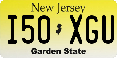 NJ license plate I50XGU