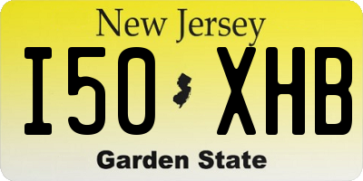 NJ license plate I50XHB