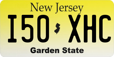 NJ license plate I50XHC