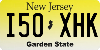 NJ license plate I50XHK