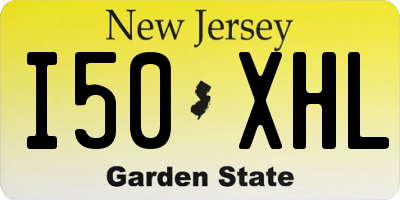 NJ license plate I50XHL
