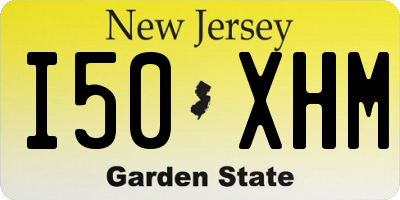 NJ license plate I50XHM