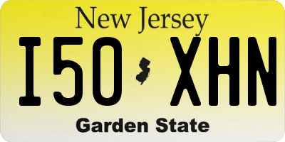 NJ license plate I50XHN