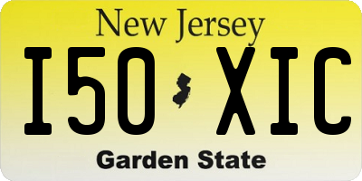 NJ license plate I50XIC