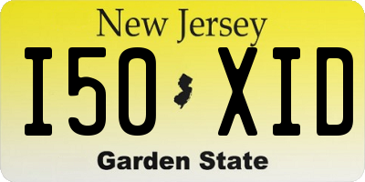 NJ license plate I50XID