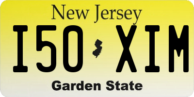 NJ license plate I50XIM