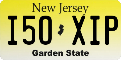 NJ license plate I50XIP