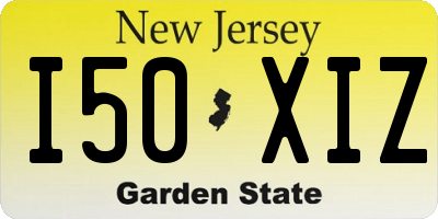 NJ license plate I50XIZ