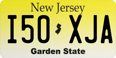 NJ license plate I50XJA