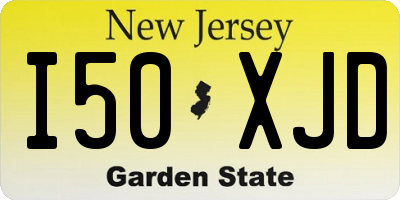 NJ license plate I50XJD