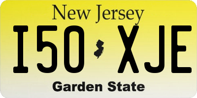 NJ license plate I50XJE
