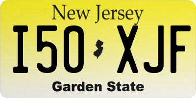 NJ license plate I50XJF