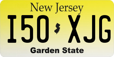 NJ license plate I50XJG