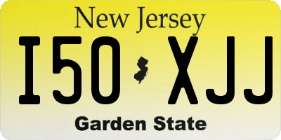 NJ license plate I50XJJ