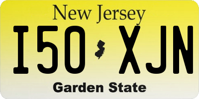 NJ license plate I50XJN
