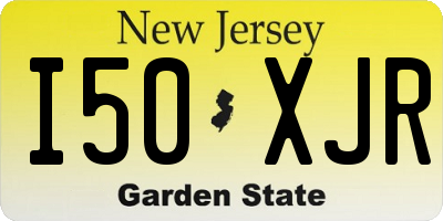 NJ license plate I50XJR