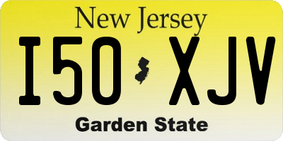 NJ license plate I50XJV