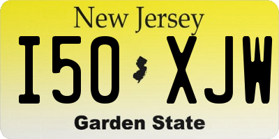 NJ license plate I50XJW