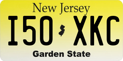 NJ license plate I50XKC