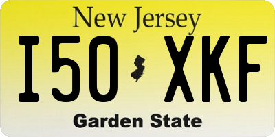NJ license plate I50XKF