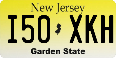 NJ license plate I50XKH