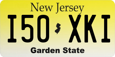 NJ license plate I50XKI