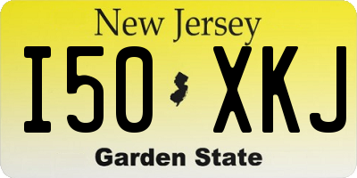 NJ license plate I50XKJ