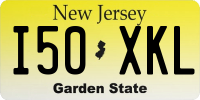 NJ license plate I50XKL