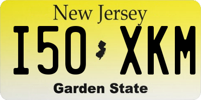 NJ license plate I50XKM