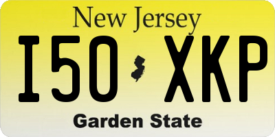 NJ license plate I50XKP