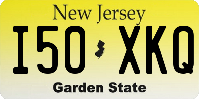 NJ license plate I50XKQ