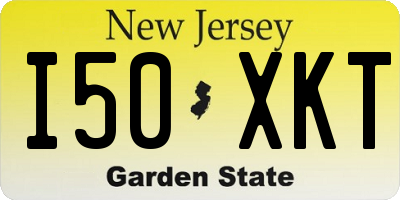 NJ license plate I50XKT