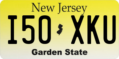 NJ license plate I50XKU