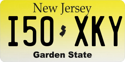 NJ license plate I50XKY