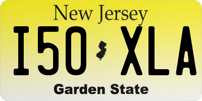 NJ license plate I50XLA