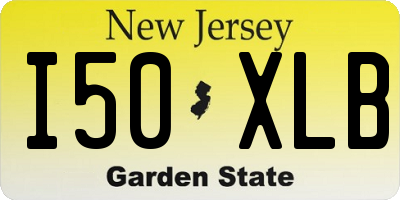 NJ license plate I50XLB
