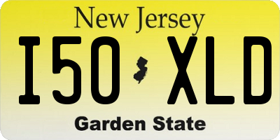 NJ license plate I50XLD