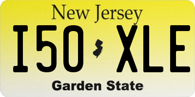 NJ license plate I50XLE