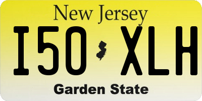 NJ license plate I50XLH