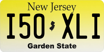 NJ license plate I50XLI