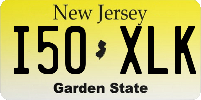 NJ license plate I50XLK
