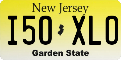 NJ license plate I50XLO