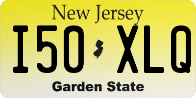 NJ license plate I50XLQ