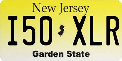 NJ license plate I50XLR