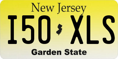 NJ license plate I50XLS